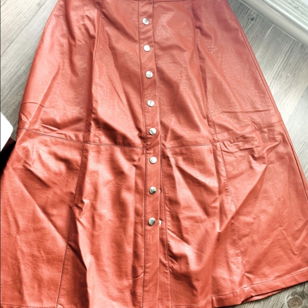 Faux leather skirt
